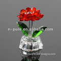 Lovely Red Crystal Flower for Home Decoration